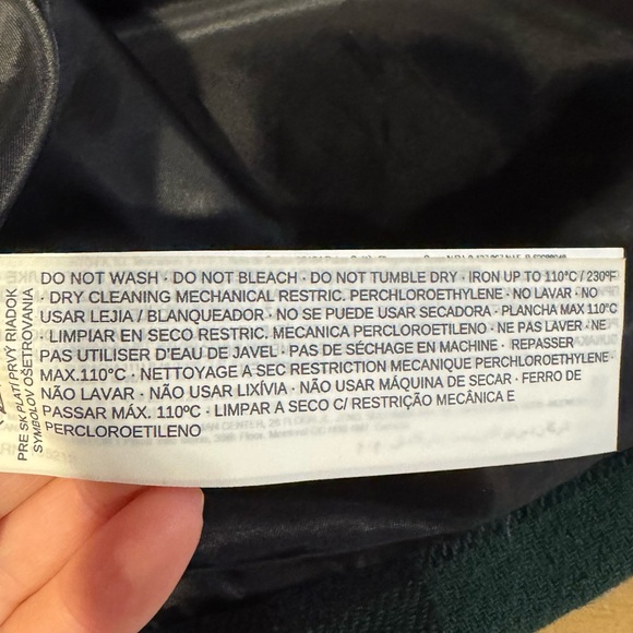 MANGO | Checked Structured Coat, Oversized Fit Long Green and Black Plaid Sz. S - Picture 7 of 9